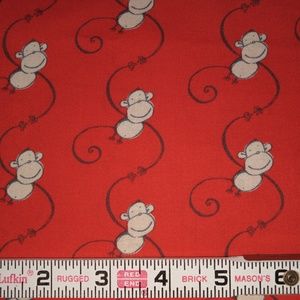 FREE SPIRIT Cotton Novelty Sewing  Fabric MONKEY STRIPE - 1.5 Yards